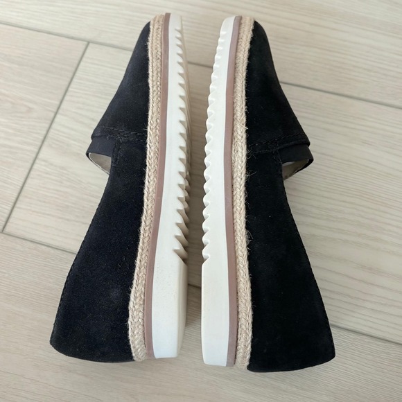 Clarks Serena Paige Black Leather Upper Espadrille Platform Slip On Loafer 5.5M - Picture 6 of 7